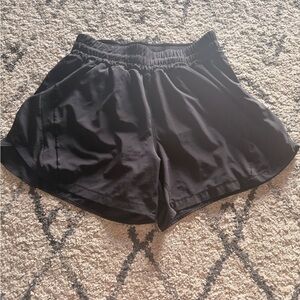 lululemon athletica Black Women's Athletic Shorts with Elastic Waistband